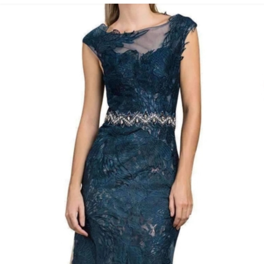 Andrea&Leo Couture Gorgeous Teal Dress size 10.